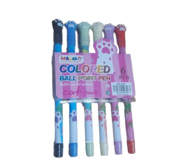 Producto - Lapicera huella color x 6 u