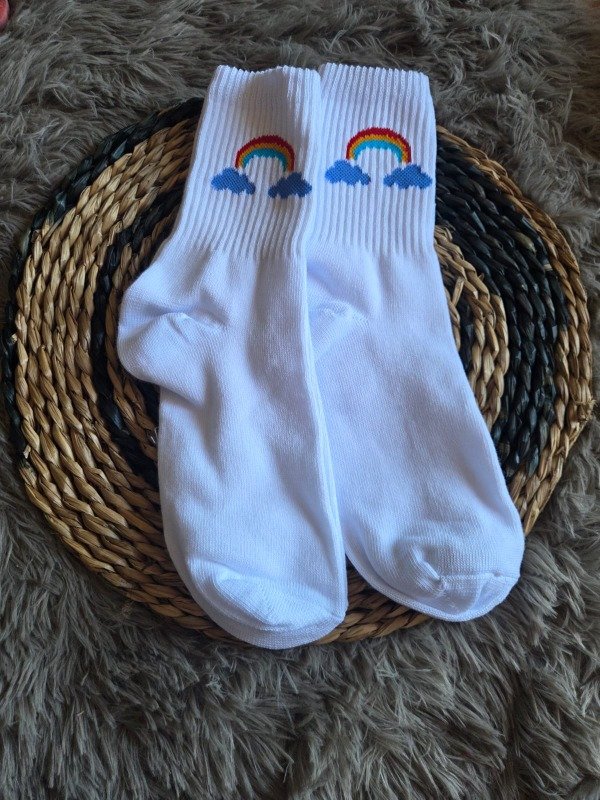 Producto - Medias 3/4 de algodon Arcoiris