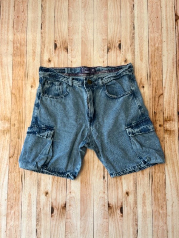 Producto - Bermuda mom cargo celeste