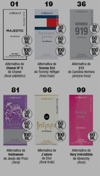 Producto - Perfumes alternativos millanel femeninos 60ml - 1