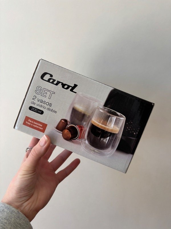 Producto - Vaso doble vidrio set x2 Carol - 0