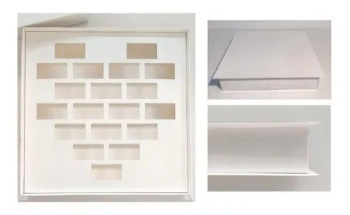 Producto - CAJA MACARONS X30 - GALERA CORAZÓN INTERIOR BLANCO 35X35X5,5