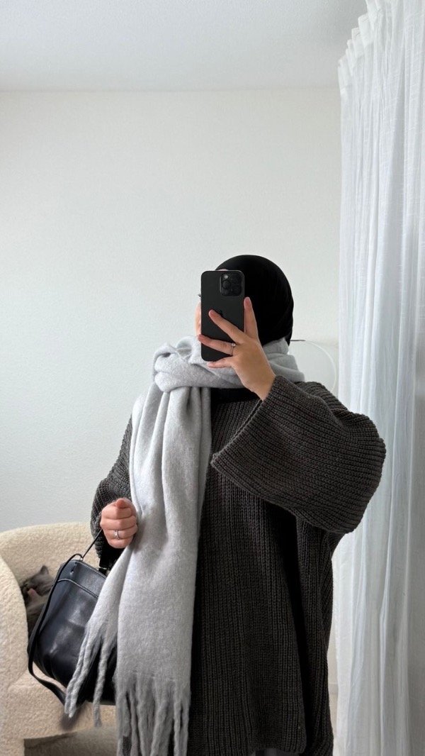 Producto - BUFANDON NUBE GRIS CLARO