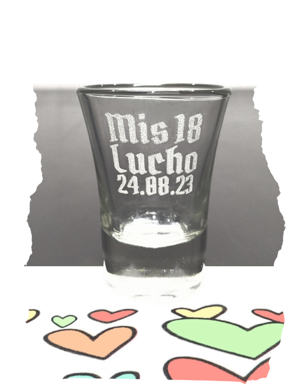 Producto - Vasos shots souvenirs cumpleaños X50