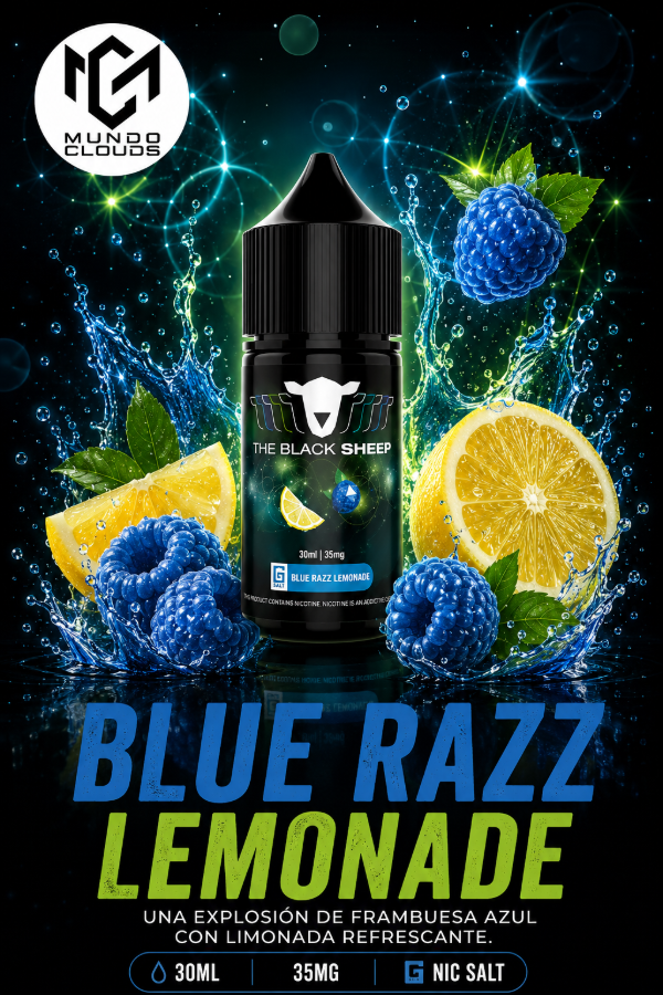 Producto - THE BLACK SHEEP SALT BLUE RAZZ LEMONADE 30ML 35MG ( FRAMBUESA AZUL CON LIMON)