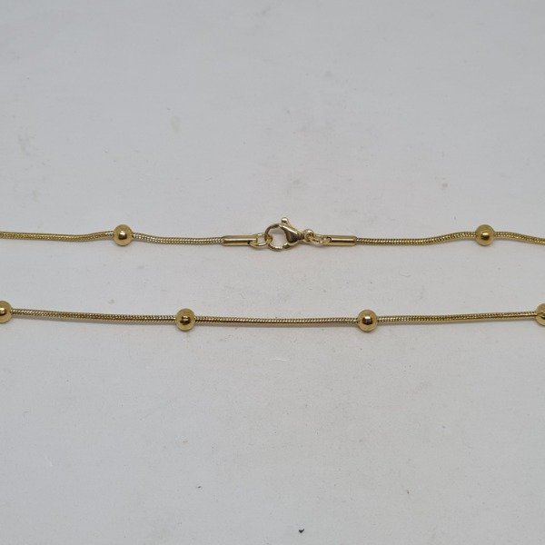 Producto - Cadena con bolitas dorada x50
