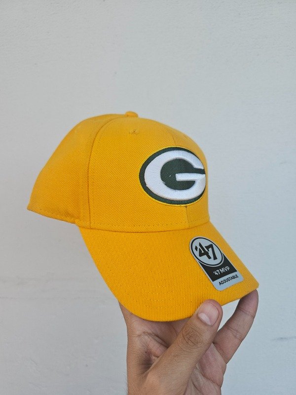 Green bay packers yellow '47 brand mvp adjustable velcro team — imagen 4