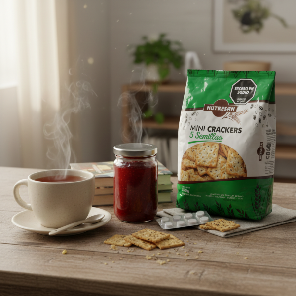 Producto - GALLETITAS NUTRESAN CRACKERS CON 5 SEMILLAS X UNIDAD