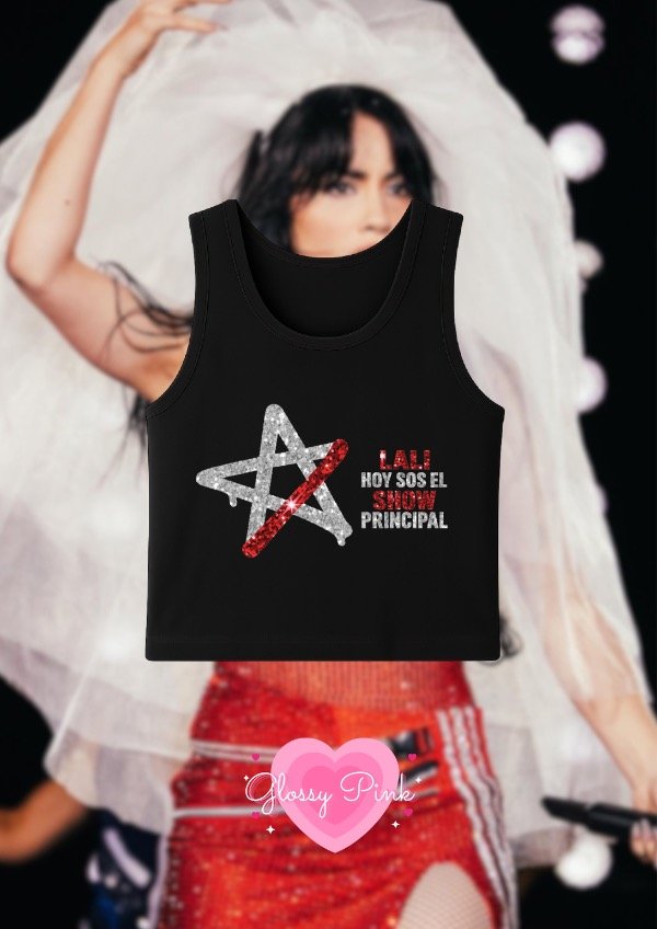 Producto - Tank Top  Lali Hoy Sos El Show Principal - VINILO TEXTIL GLITTER