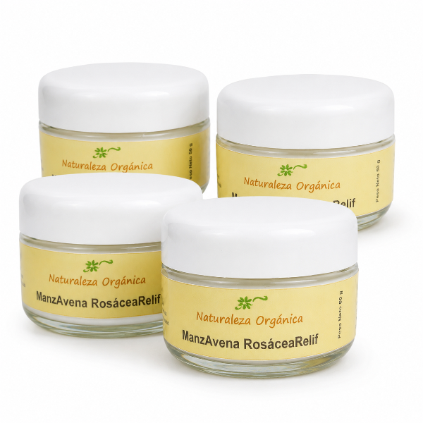Producto - Pack 4 Cremas Naturales Manzanilla y Avena Piel Sensible ManzAvena 200 g