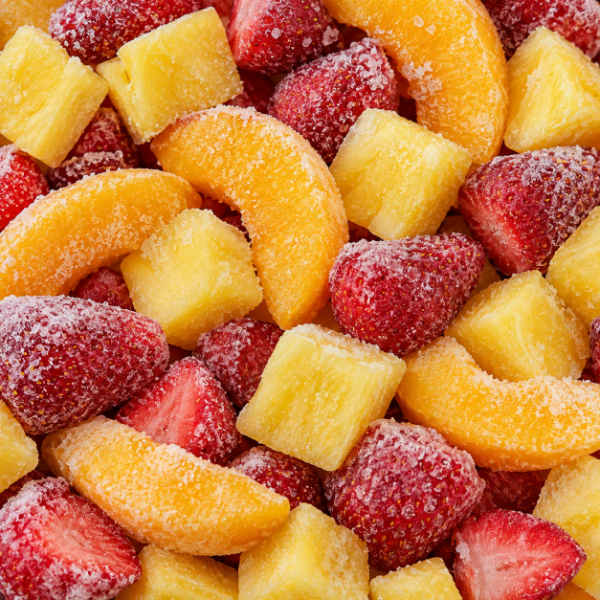 Producto - Mix A  Durazno, Anana y Frutillas Congelado IQF x 1 kg - 0