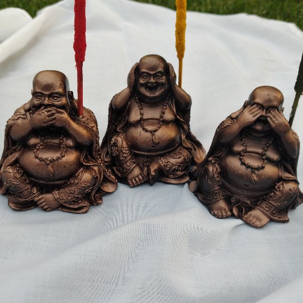 Producto - Portasahumerios - Budas ciego, sordo y mudo - Pack 3un