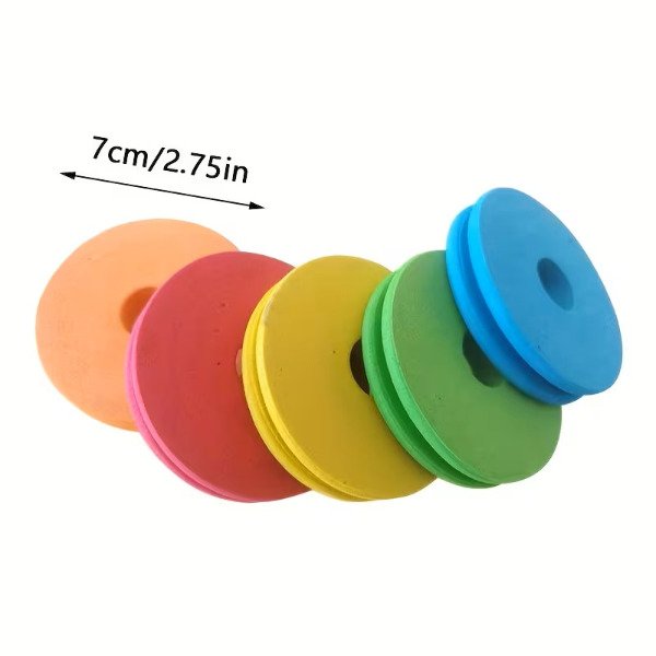 Producto - Tablita tipo Alfajor Goma Eva Reforzada 7cm diametro 0.7cm ancho Varios Colores - 4