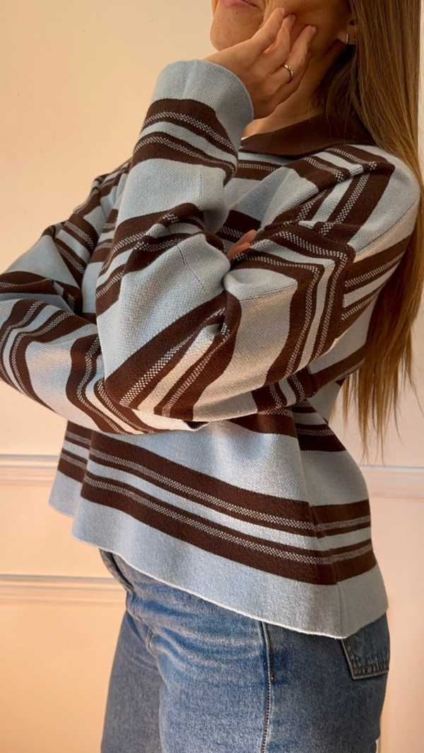 Producto - CHOMBA CLAIR CELESTE-CHOCO