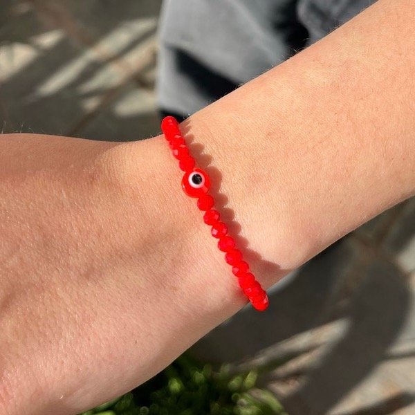 Producto - Pulsera Protectora - Cristal de roca (rojo)