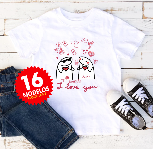 Producto - Plantillas Sublimar Remeras San Valentín Flork Love Sublimación DTF #R256