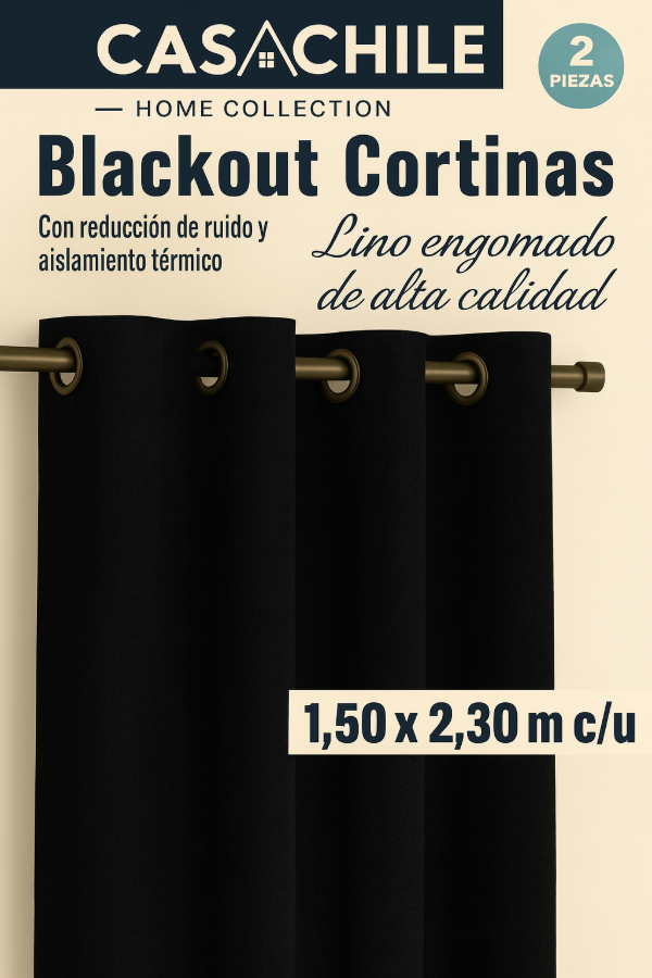 Producto - CORTINA CASA CHILE BLACK OUT LINO