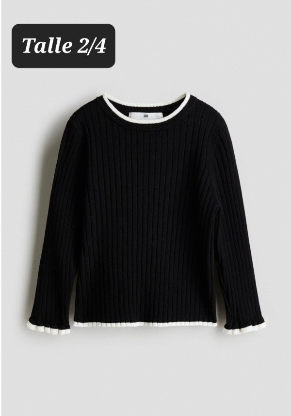 Producto - Sweater hilo HyM talle 2/4 negro