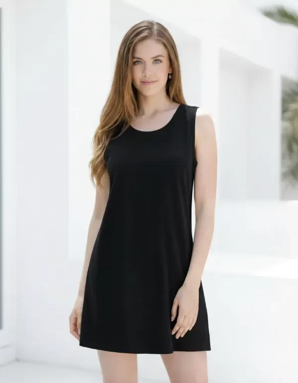 Producto - Vestido Solero Liso Negro T2