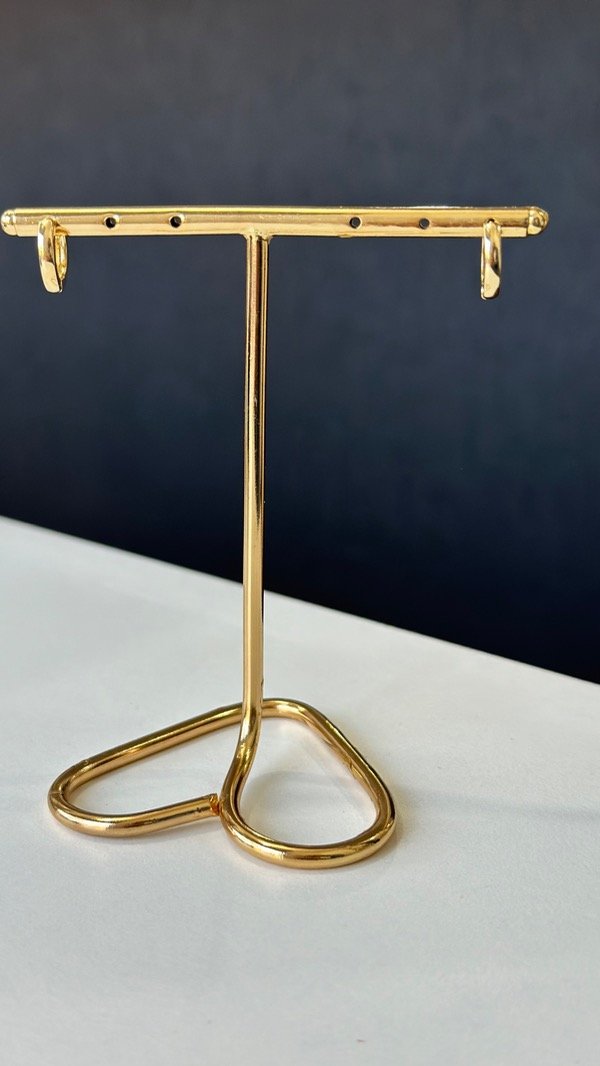Producto - Argollas Sandra P 1cm laminado en oro 18k