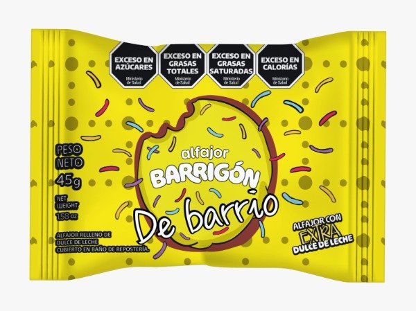Producto - Caja Alfajor Barrigón de Barrio 45 gr x 40u. OFERTA PREVENTA (cada uno 500)