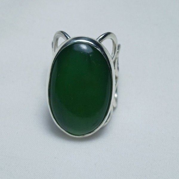 Producto - Anillo Plata 925 con Jade - Talle 18 - 4