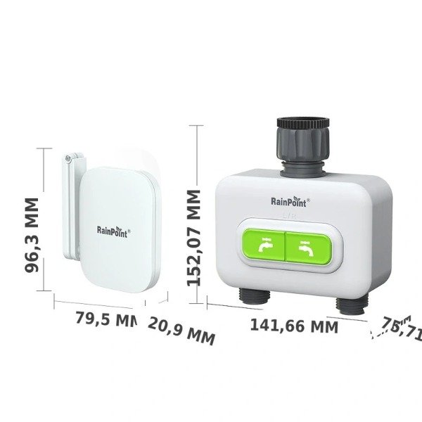Producto - Programador de Riego Wi-Fi para Canilla RainPoint (2 Zonas) - 5
