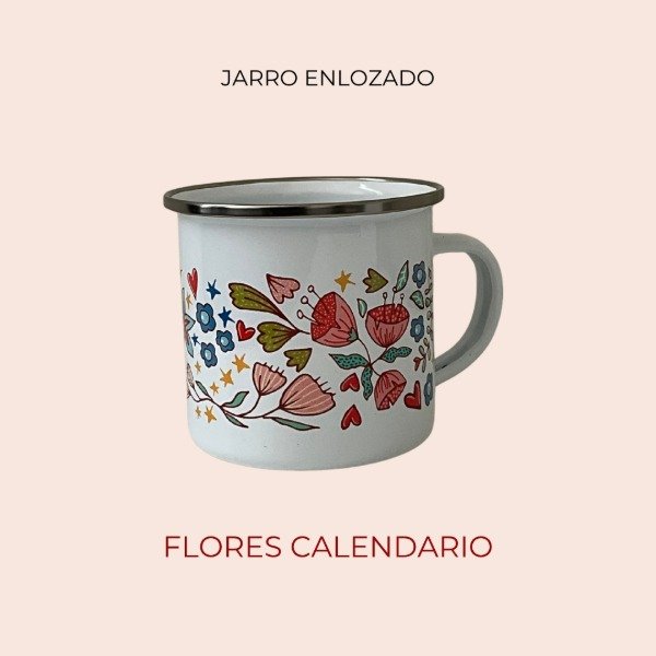 Producto - Jarro Enlozado Flores Calendario