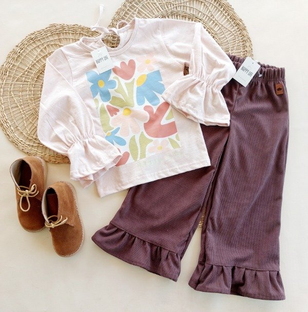 Producto - Pantalón Tini Corderoy  Soft - Choco, Celeste, Rosa - 0