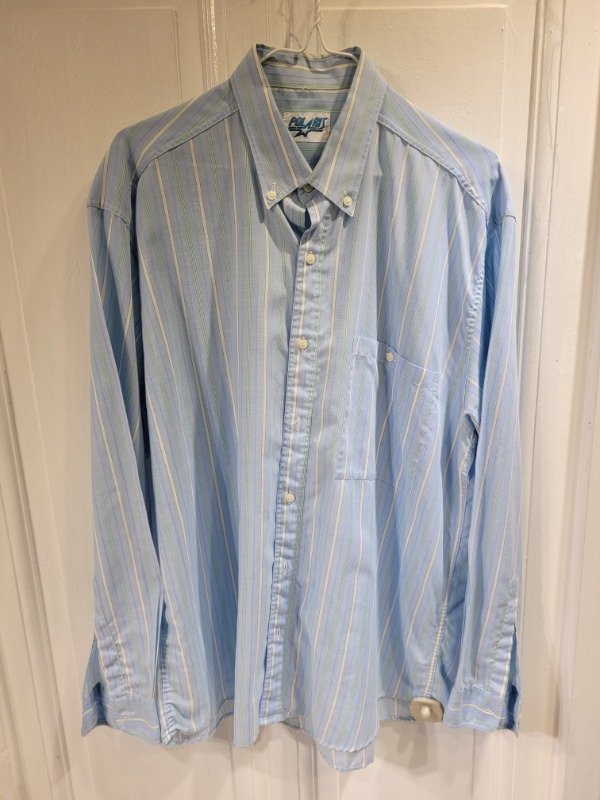 Producto - Camisa POLARIS celeste con rayas Talle M - PRECIO: 20X