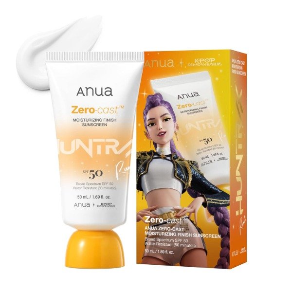 Producto - Anua, Zero-Cast Moisturizing Sunscreen SPF 50