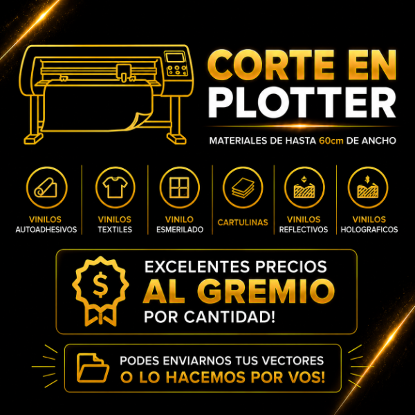 Producto - Corte de Vinilos Textil y Autoadhesivo por Metro