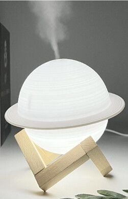 Producto - Lámpara + Humidificador Saturno base de madera