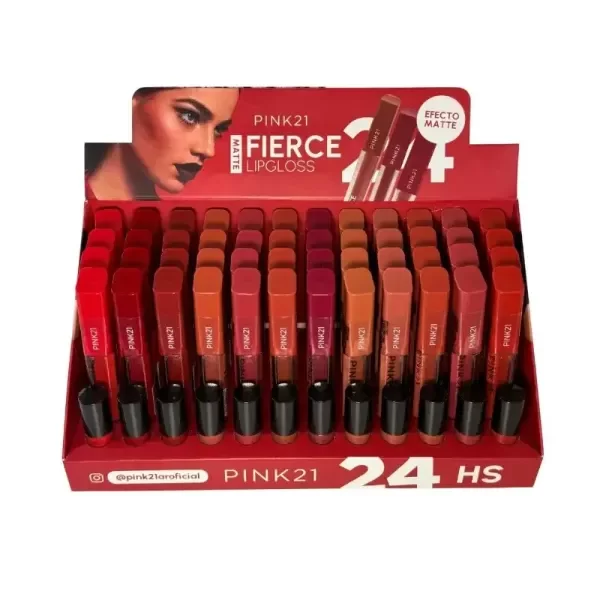Producto - LABIAL LÍQUIDO MATTE FIERCE LAST 24 HS PINK 21