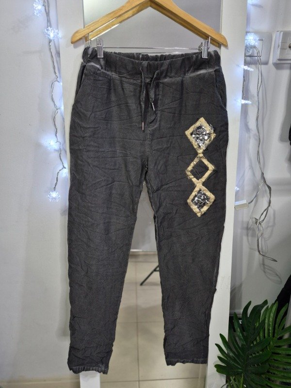Producto - Pantalon Babucha Moda Italiana Super Elastizada Lentej Abarca 44-46-48-50 Gris O