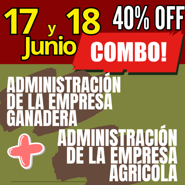 Producto - COMBO 2 CURSOS:     Gestión Ganadera  +  Gestión Agrícola