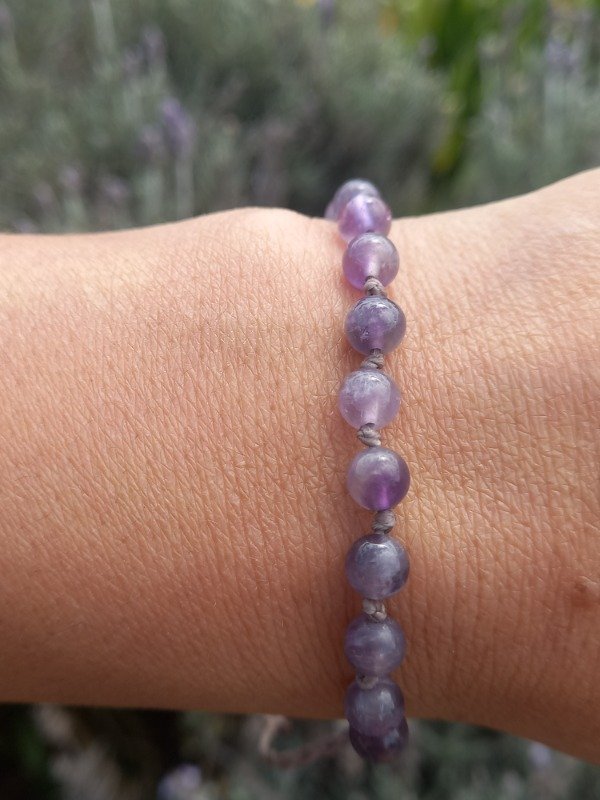 Producto - Pulsera de Cuarzo Amatista grande regulable - 1