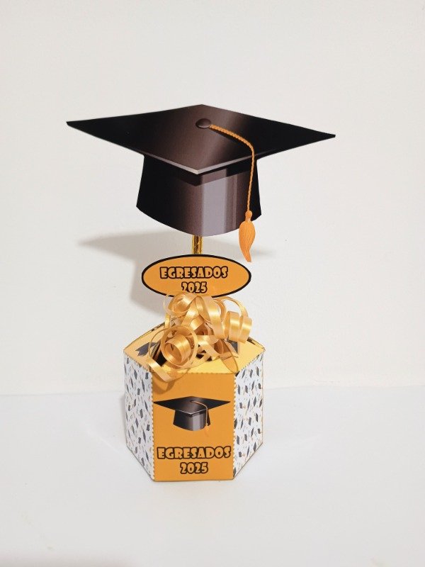 Producto - Centro de mesa hexagonal graduacion