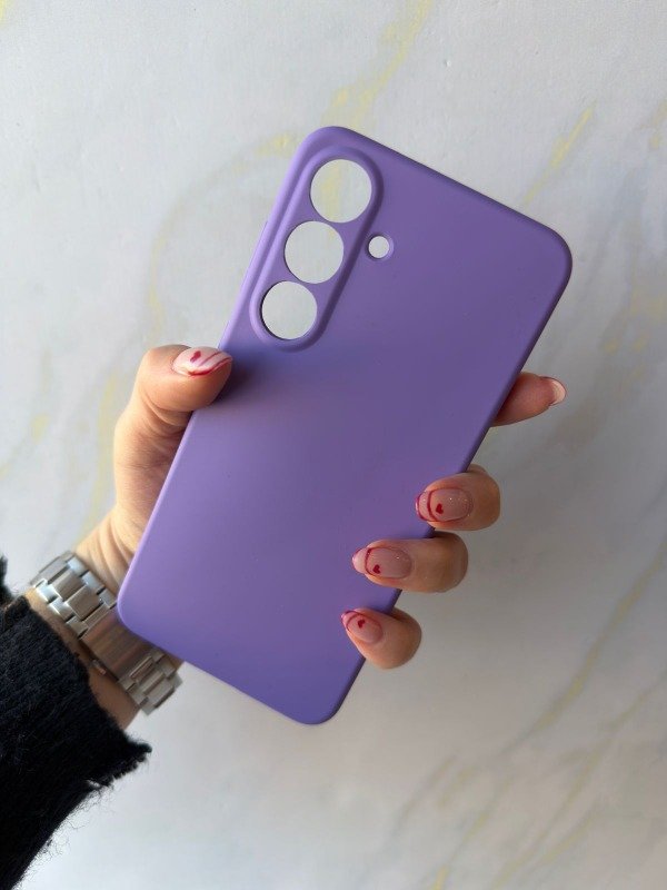 Producto - Silicone con felpa Samsung S25 fe lila