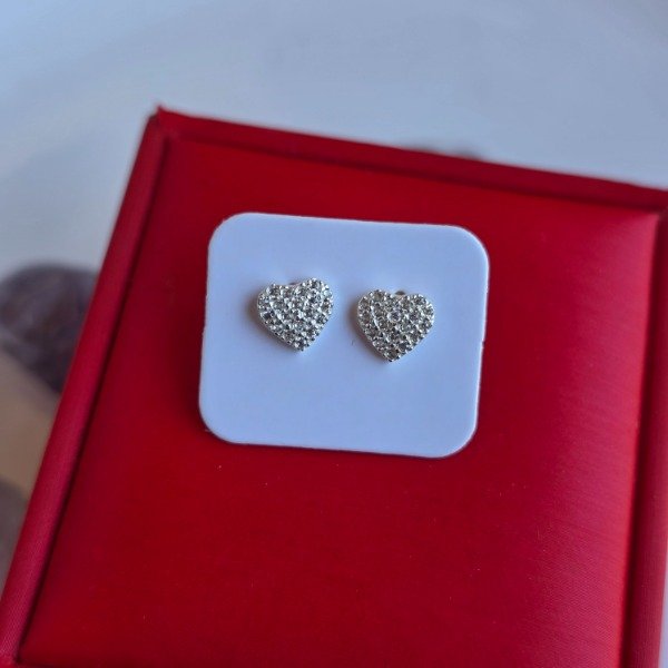 Producto - Aros pasantes italianos corazón  punto frutilla