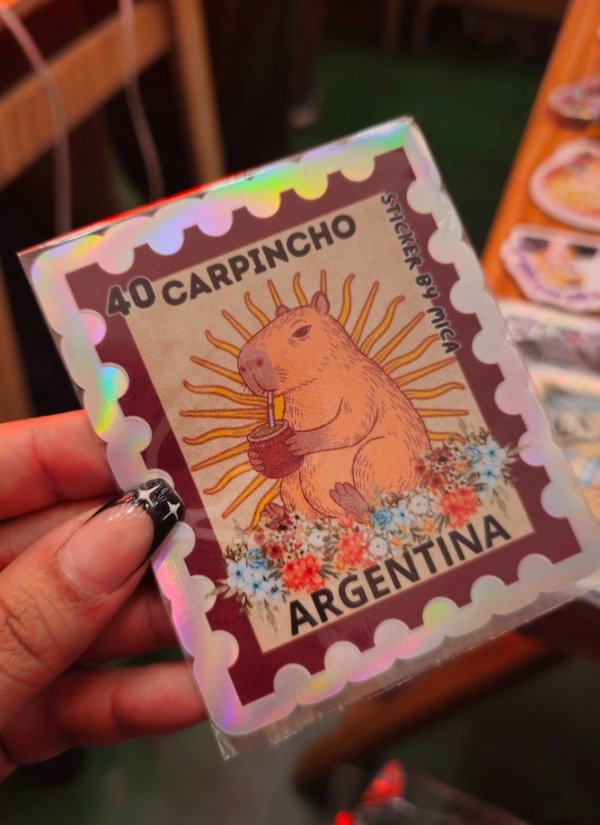 Producto - Iman estampilla carpincho