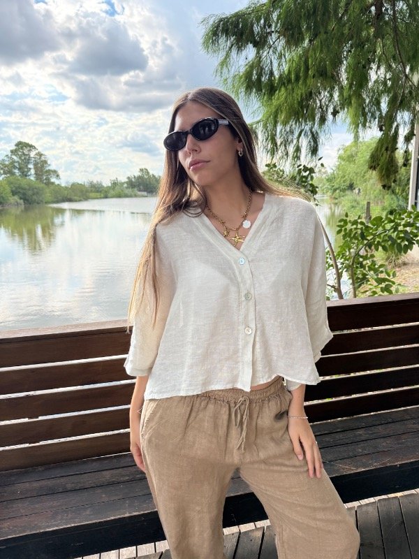 Producto - Camisita Porto 100 Lino Beige