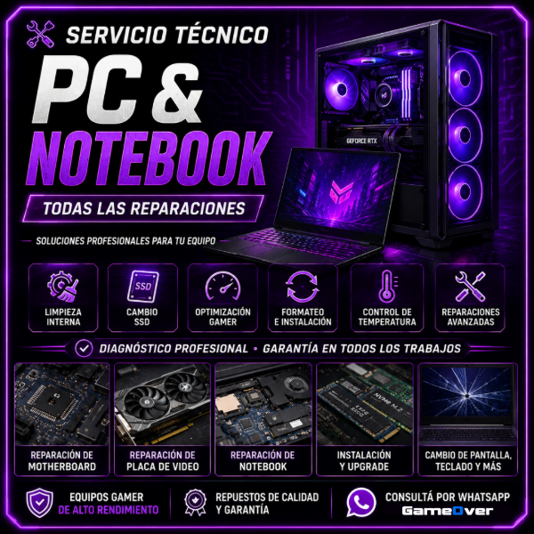 Producto - SERVICIO TECNICO PC Y NOTEBOOK