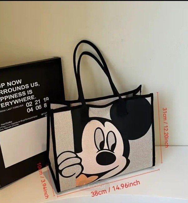 Producto - Tote gabardina mickey curioso