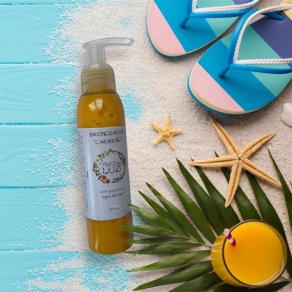 Producto - BRONCEADOR CARIBEÑO  -  urucum-, hibiscus y agua de mar 125cc - 1