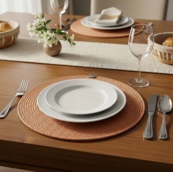 Producto - Set Plato Sitio 32 cm 7 mm x 6 Un. Cobre