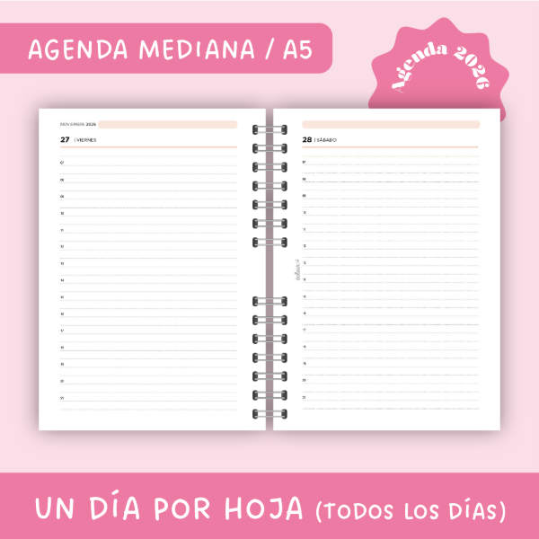Producto - Agenda Mediana 2026 - Todos los días