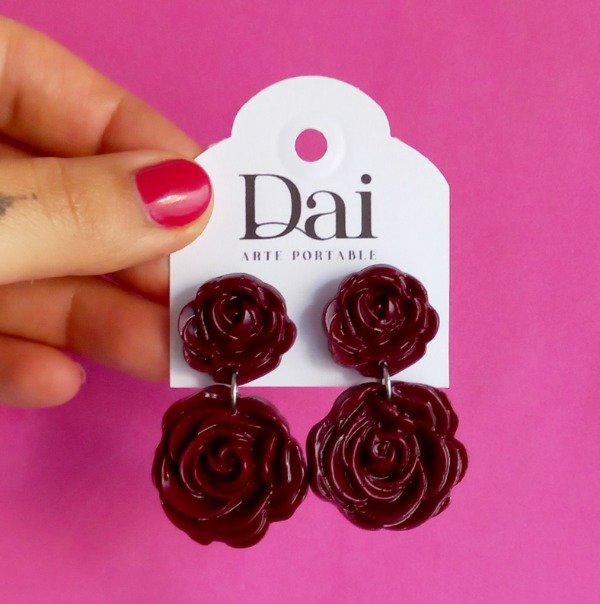 Producto - Aros Rosas Bordó