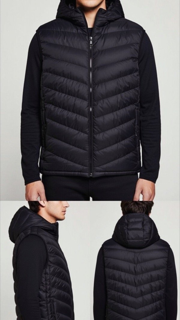 Producto - Chaleco import tipo inflable  capucha desmontable