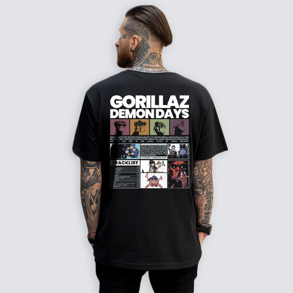 Producto - Remera Oversize Gorillaz Demon Days poster